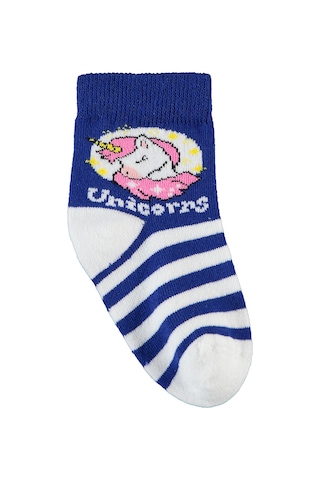Civil Socks Kız Çocuk 3'lü Çorap 3-12 Yaş Mavi 09a83414424w1 Mavi