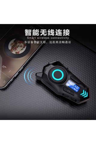 K09 Intercom Bluetooth Motosiklet Kask Kulaklığı Çift Yönlü Intercom Ve Müzik Desteği