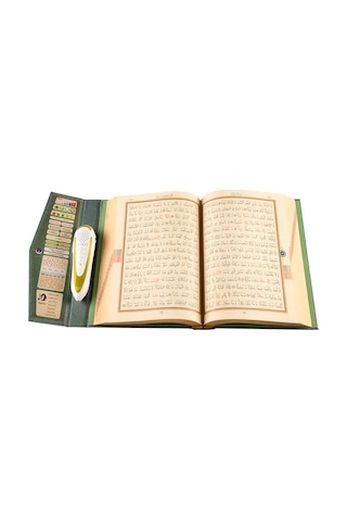 Kuran Okuyan Kalem Cami Boy Kuranı Kerim Elifba Cevşen Seti Yeşil