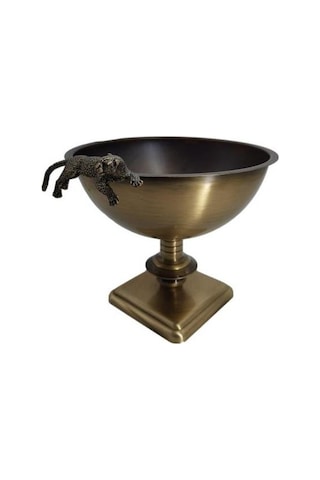 Crearthome Dekoratif Aksesuar Metal Kaplanlı Saksı Eskitme Szr-C1