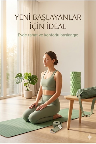 Evde Yoga Premium Seti Yoga Matı, Mat Çantası, Yoga Kemeri Ve Foam Roller İçeren Başlangıç Yoga Ve Pilates Seti Diğer