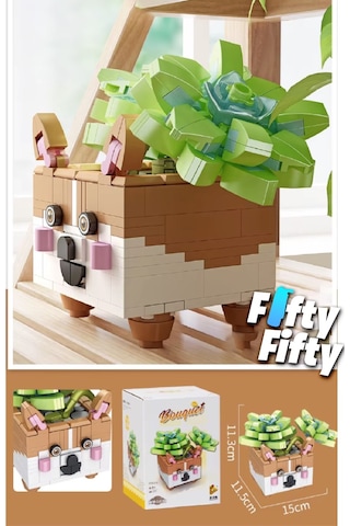 Panlos Mini Potted Plant Serisi Tilki Figürü 336 Parça Oyuncak Yapım Seti -ffp655016