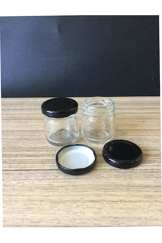 40 Cc Cam Kavanoz - 50 Adet - Siyah Kapak.Mutfak.