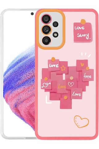 Zore Galaxy Uyumlu A13 4g Kılıf Msra M-fit Desenli Kapak - Love Story No2 Love Story No2