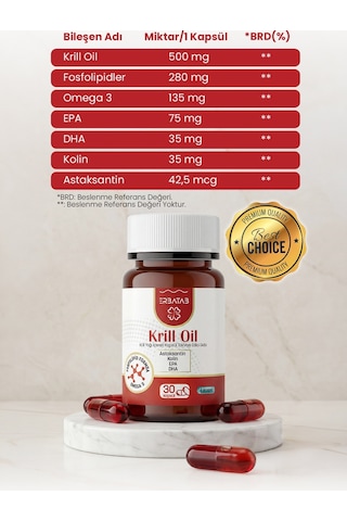 Erbatab Krill Oil 500 Mg 30 Kapsül