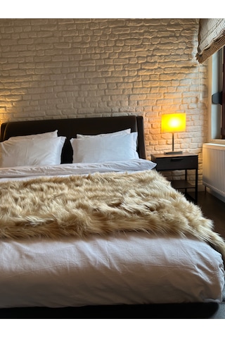 Yumuşak Dokulu Camel Peluş Yatak Ucu Runner
