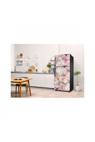 Pembe Çiçek Bahçesi Buzdolabı Kaplama Sticker Kendinden Yapışkanlı Folyo 75x200 Cm