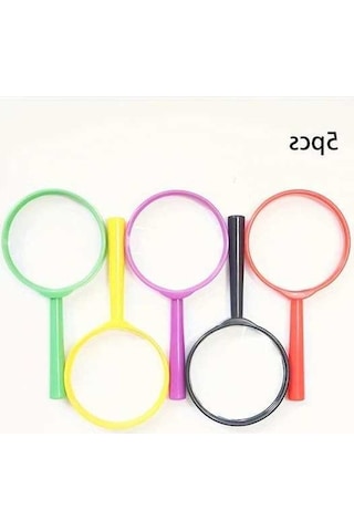 Trendooze 5 Adet Mini El Büyüteci Plastik Taşınabilir Mercek Outdoor Eğlence Aracı Sunshine022 Model