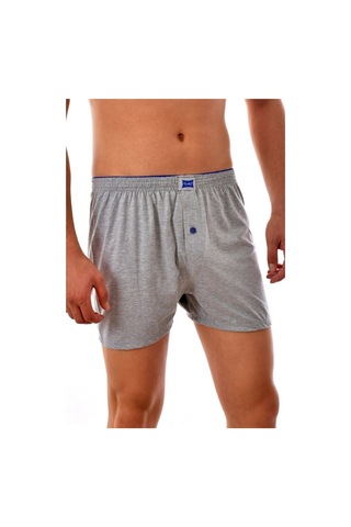 Erkek Karışık Renk Penye Havlu Lastikli Bel Düğmeli Boxer 4'lü Paket KARIŞIK