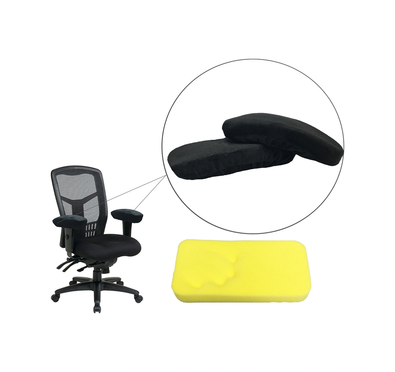 Youmex Bantlı Yüksek Kaliteli Memory Foam Koltuk Kol Dayama Yastığı - Yorgunluğu Alleviate, Yıkama Kolay, Ergonomik Tasarım - Bordo, Tekli Paket