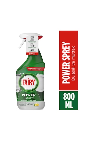 Fairy Power Sprey, 3'ü 1 Arada, Bulaşıklarınız Ve Mutfağınız Için Zahmetsiz Temizlik Ve Parlaklık, Limon Kokul