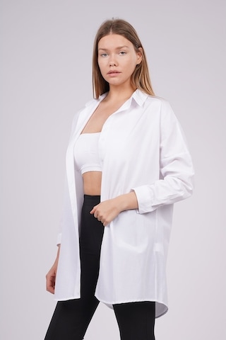 Gabria Kadın Yarasa Kol Tunik Beyaz