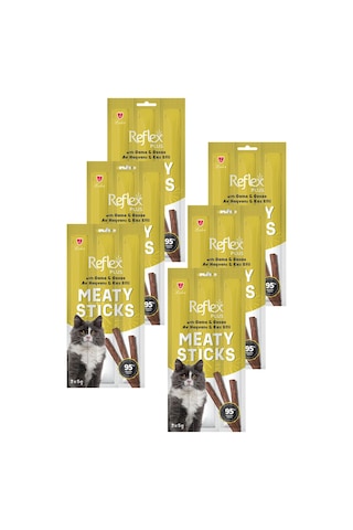 Meaty Sticks Av Hayvanı Ve Kaz Etli Kedi Ödül Çubuğu 3x5gr Altılı Paket
