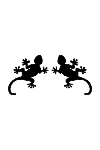 Kertenkele 2 Adet Kertenkele Sürüngen Hayvan Sticker 01490