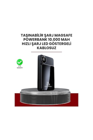 Gerçek Zamanlı Güç Göstergeli Manyetik Usb-c Taşınabilir Powerbank Çok Renkli