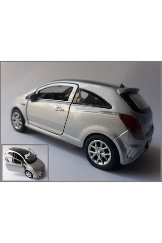 Opel Corsa Opc Metal Araba Dıecast Koleksiyon Metalik Gri