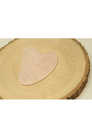 Pembe Kuvars Taşı Gua Sha (Yüz Masaj Taşı)