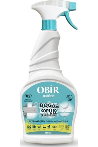 Obir Naturel Köpük Temizleyici - Doğal İçerikli, Çok Amaçlı Temizlik 750 Ml Tekli