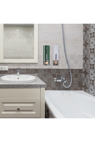 Xun Sıvı Sabunluk Duvara Montaj 450ml/15oz, Lüks Duş El Şeffaf