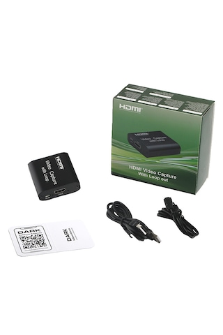 Dark Hdmı 4k Capture Card, Hdmı+usb Çıkışlı, Mikrofonlu Canlı Yayın Kayıt Cihazı DK HD CAP4K30