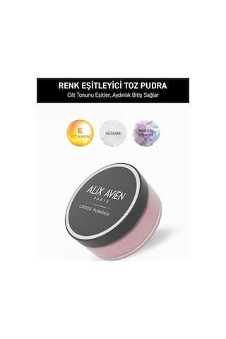 Alix Avien Renk Düzenleyici Uzun Süre Kalıcı Sabitleyici Mat Toz Pudra -color Correcting Loose Powder Baby Pink 04 Beige