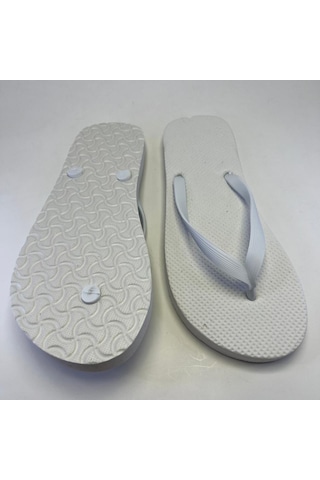 10 Adet Parmak Arası Beyaz Erkek Terlik Eva Taban 14 Mm Flip Flop 44 Numara Resimdeki Renk