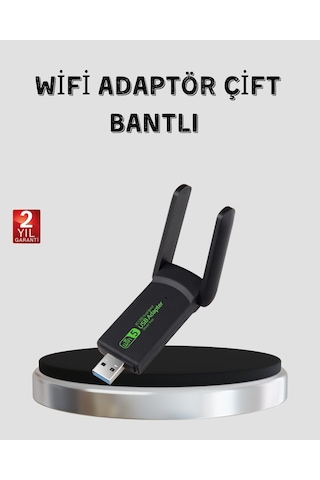 Northcity 1200 Mbps Dual Band Wifi Adaptör 5.8g & 2.4g Çift Antenli, Kesintisiz Hız Ve Stabil Bağlantı