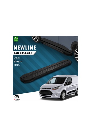 S-dizayn Opel Vivaro B Kısa Şase Newline Siyah Yan Basamak 223 Cm 2015-2018 A+ Kalite