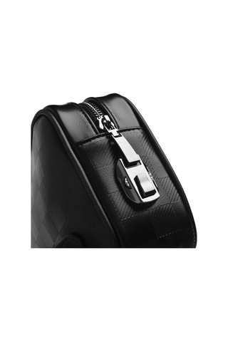 Wiwu Phantom Serisi Numerik Kilitli Yandan Fermuarlı Taşınabilir Mobil Aksesuar Çantası Siyah Siyah