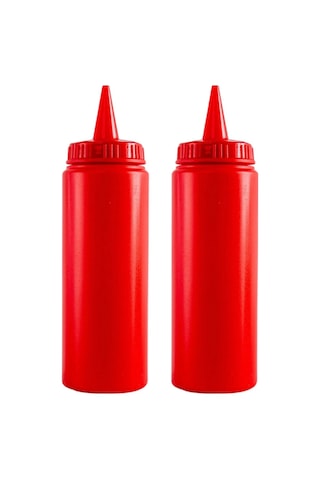 500 Ml. Fişek Sosluk Ketçap Mayonez İkili Kırmızı