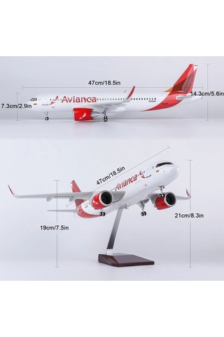 1/80 Ölçek Airbus A320 Neo Avianca Airlines 47 Cm Model Uçak