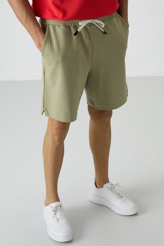 Air Jones Tommy Life Açık Çağla Pamuklu Kalın Yumuşak Dokulu Comfort Fit Basic Erkek Şort - 81274 Çağla