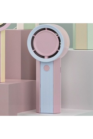 Yingfu Dayanıklı Mini Fan, Kısa Kablosuz Pembe Fan, Taşınabilir Hafif