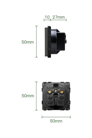 Tocterra Topraklamalı Çerçevesiz Tekli Priz. 293424392 001