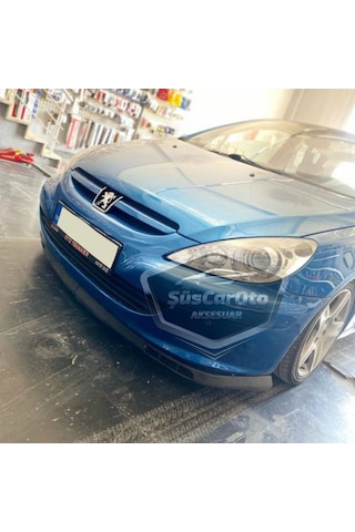 Peugeot 307 2001-2008 Uyumlu Üniversal Laguna Lip Esnek Ön Lip 2 Parça Tampon Altı Dil Karlık Ön Ek 00 Şüscaroto Aksesuar