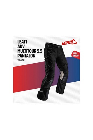 Leatt Adv 5.5 Multi-tour Kısa Siyah Motosiklet Pantolonu