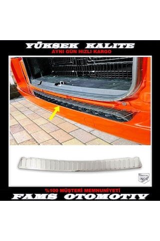 Fiat Fiorino Krom Arka Tampon Üzeri Koruma 2008 ve Üzeri P.Çel...