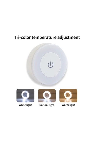 Liangmei Yuvarlak Led Duvar Lambası Şarj Edilebilir Gece Lambası Ahşap