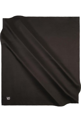 Levidor Düz Siyah %100 Twill Ipek Eşarp