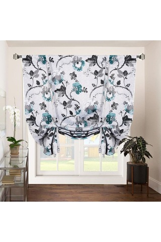 Vintage Desenli Gün Işığı Engelleyici Perde, Gizlilik Ve Ses Yalıtımı İçin Modern Kumaş, 106x160 Cm Yeşil Yeşil