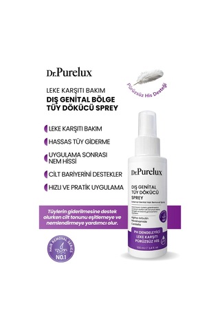 Leke Karşıtı Hassas Bölgelere Uygun Tüy Dökücü Sprey I Pürüzsüz & Cilt Tonu Eşitlemeye Yardımcı100ml