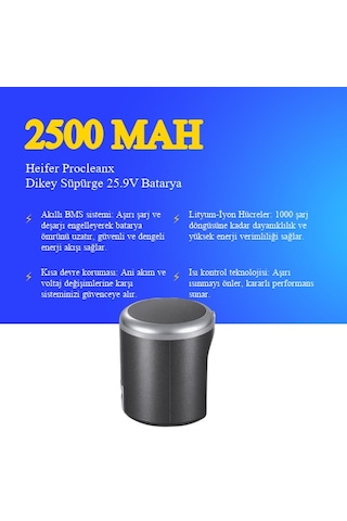 Heifer Procleanx Dikey Süpürge 2500 Mah Batarya