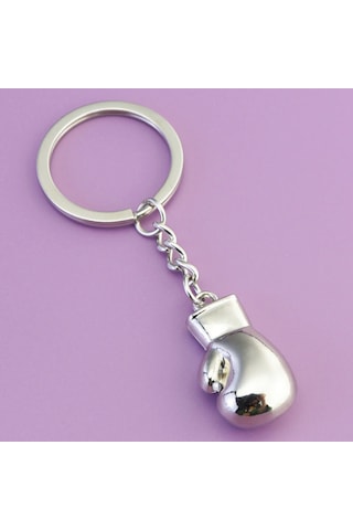 Moveevo Stahl Boxer Eldiven Anahtar Zinciri - Spor Simgesi, Dayanıklı Ve Şık Aksesuar Gümüş