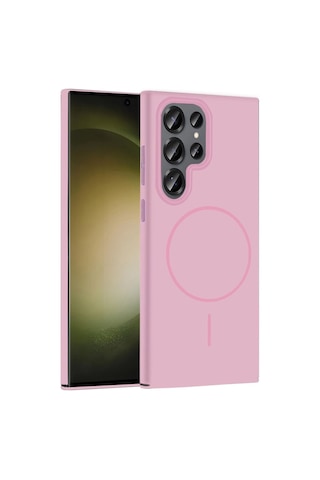 Joko Galaxy Uyumlu S23 Ultra Broş Magsafe Kapak - Pembe