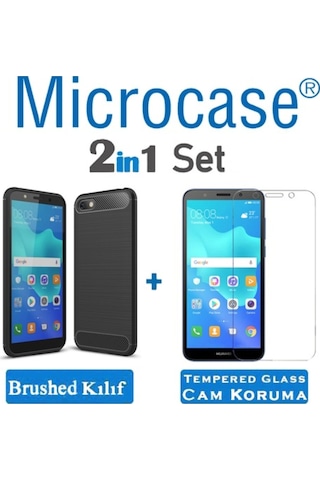 Huawei Y5 2018 Brushed Silikon Kilif + Cam (Seç) 344587544