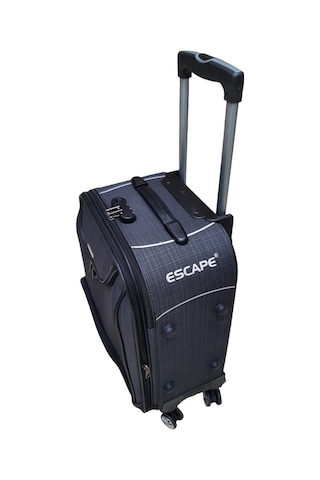 Escape Havlu Kumaş 4 Teker Körüklü Siyah Kabin (Küçük) Boy Valiz