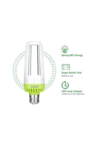 Beyaz E27/e14 Led Mısır Ampul 10w 15w 20w Led Lamba 85v-265v Açık Kare Oyun Alanı Depo Aydınlatma İçin Alüminyum Ampul E27 10w Transparent