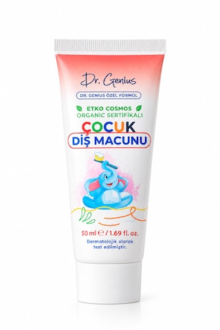 Dr. Genius Özel Formül Organik Sertifikalı Çocuk Diş Macunu - 50ml Diş Hassasiyeti