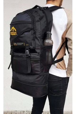 Montana Mountainer 80l Siyah Çift Körük Su Geçirmez Sırt Çantası