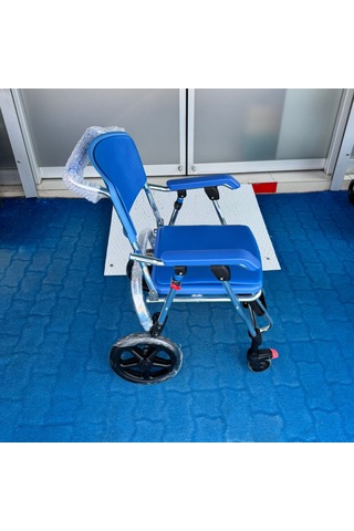 Bme320 Mavi Alüminyum Banyo Tuvalet Tekerlekli Sandalyesi